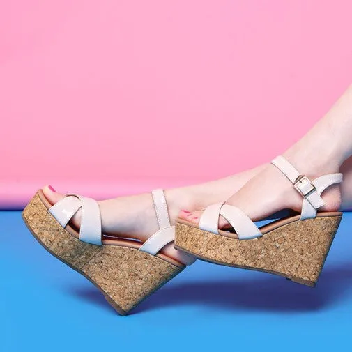 Small Size Patent Wedge Heel Sandals BS225