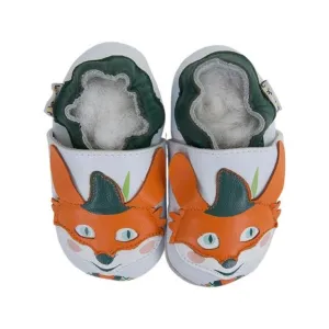 Soft Leather Baby Slippers Robin Hood Fox