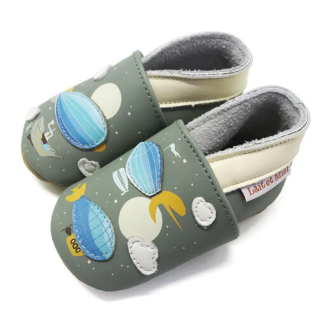 Soft Leather Baby Slippers Zeppelin