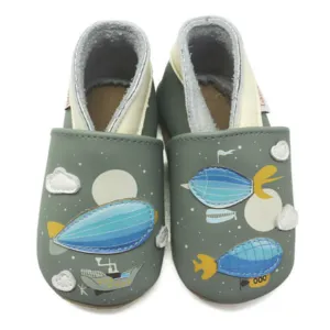 Soft Leather Baby Slippers Zeppelin