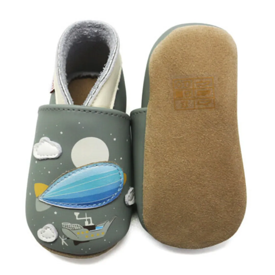 Soft Leather Baby Slippers Zeppelin