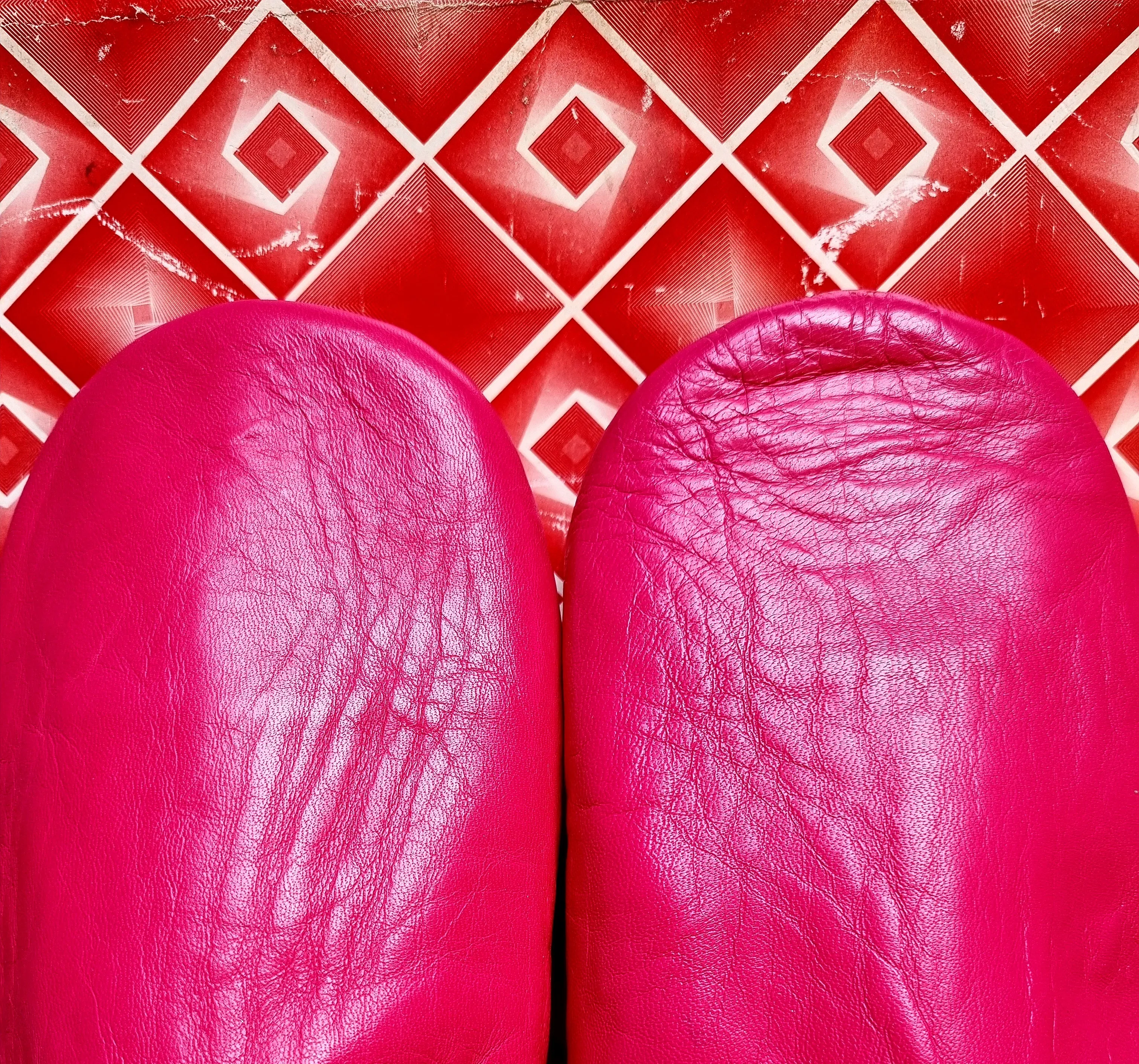 Soft leather metallic slippers .. size 41