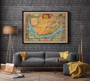 South Africa Map Print| Vintage Maps Wall Art