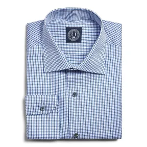 Stain Resistant Herringbone Check - Blue