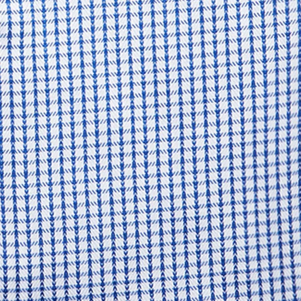 Stain Resistant Herringbone Check - Blue