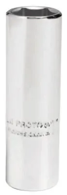 Stanley?? Products Torqueplus Deep Sockets 1/4 in, 1/4 in Drive, 3/8 in, 12 Points, 4712LT