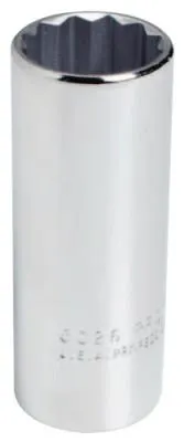 Stanley® Products Torqueplus Deep Sockets 3/8 in, 3/8 in Drive, 7/16 in, 6 Points, 5014H