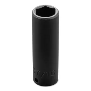 Stanley?? Products Torqueplus Metric Deep Impact Sockets 1/4 in, 1/4 in Drive, 15 mm, 6 Points, 6515MH