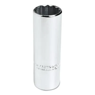 Stanley® Products Torqueplus Metric Deep Sockets 1/2 in, 1/2 in Drive, 22 mm, 12 Points, 5322M