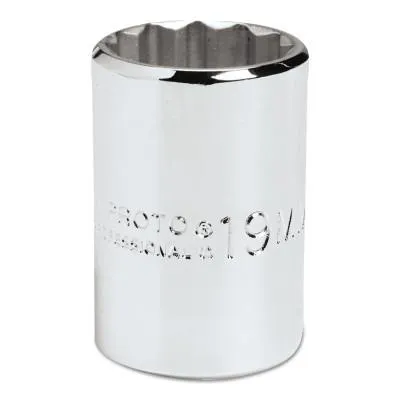Stanley?? Products Torqueplus Metric Sockets 1/2 in, 1/2 in Drive, 16 mm, 6 Points, 5416MH