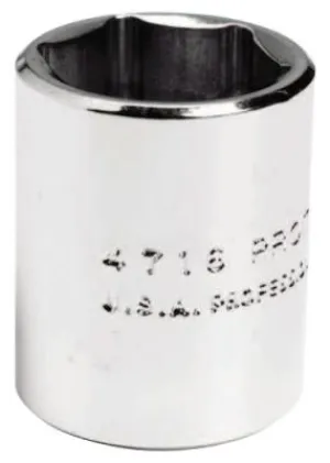 Stanley?? Products Torqueplus Sockets 1/4 in, 1/4 in Drive, 9/16 in, 6 Points, 4718