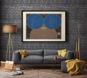 Stars and Comets Wall Poster| Vintage Decor