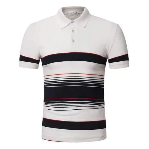 Striped Printed 100% Cotton Cozy Golf Shirt