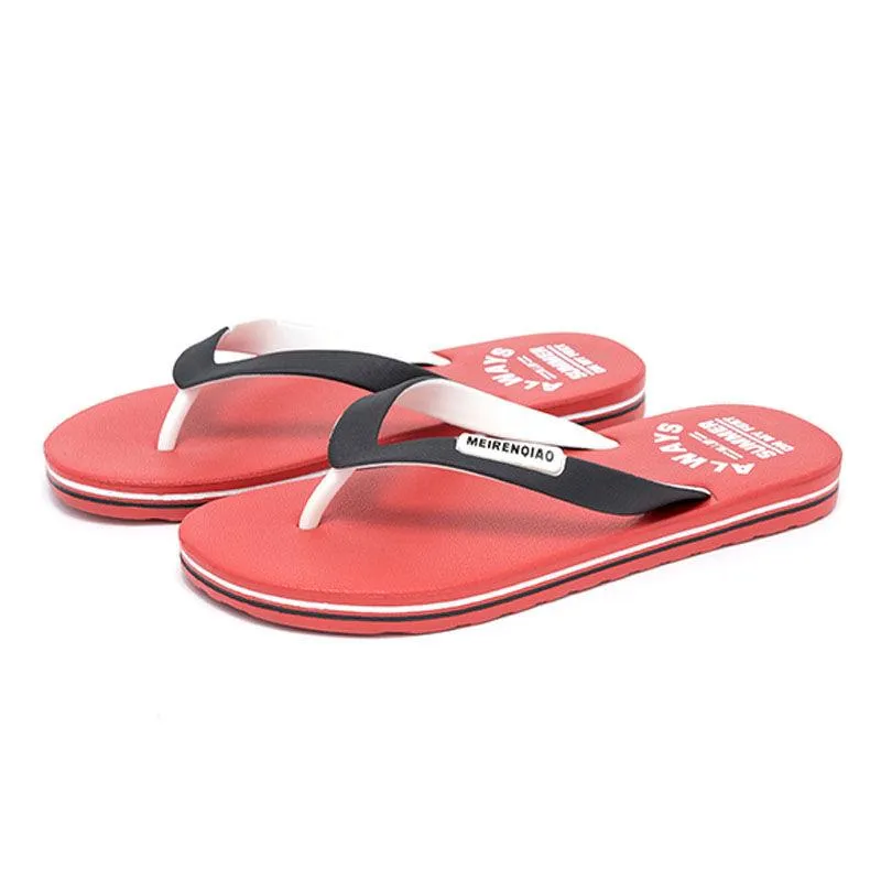 Summer Men's Flip Flop Slippers Fashion Patchwork Outdoor Male Slippers Flip Flops Beach Slippers