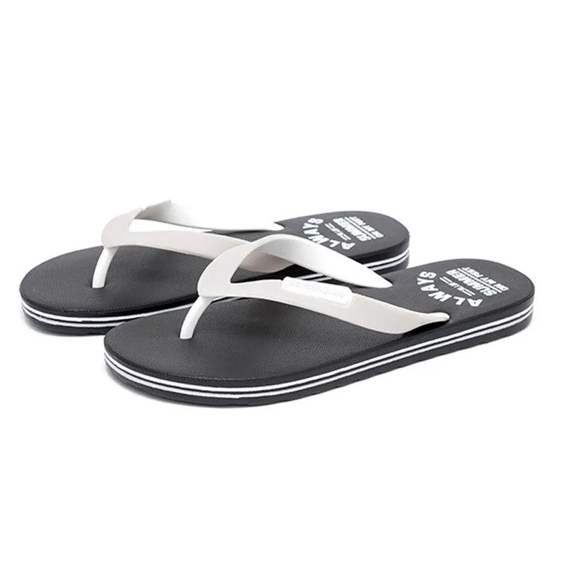 Summer Men's Flip Flop Slippers Fashion Patchwork Outdoor Male Slippers Flip Flops Beach Slippers