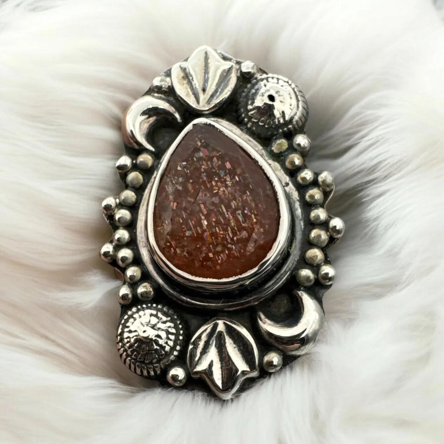 Sunstone Solid 925 Sterling Silver Ring