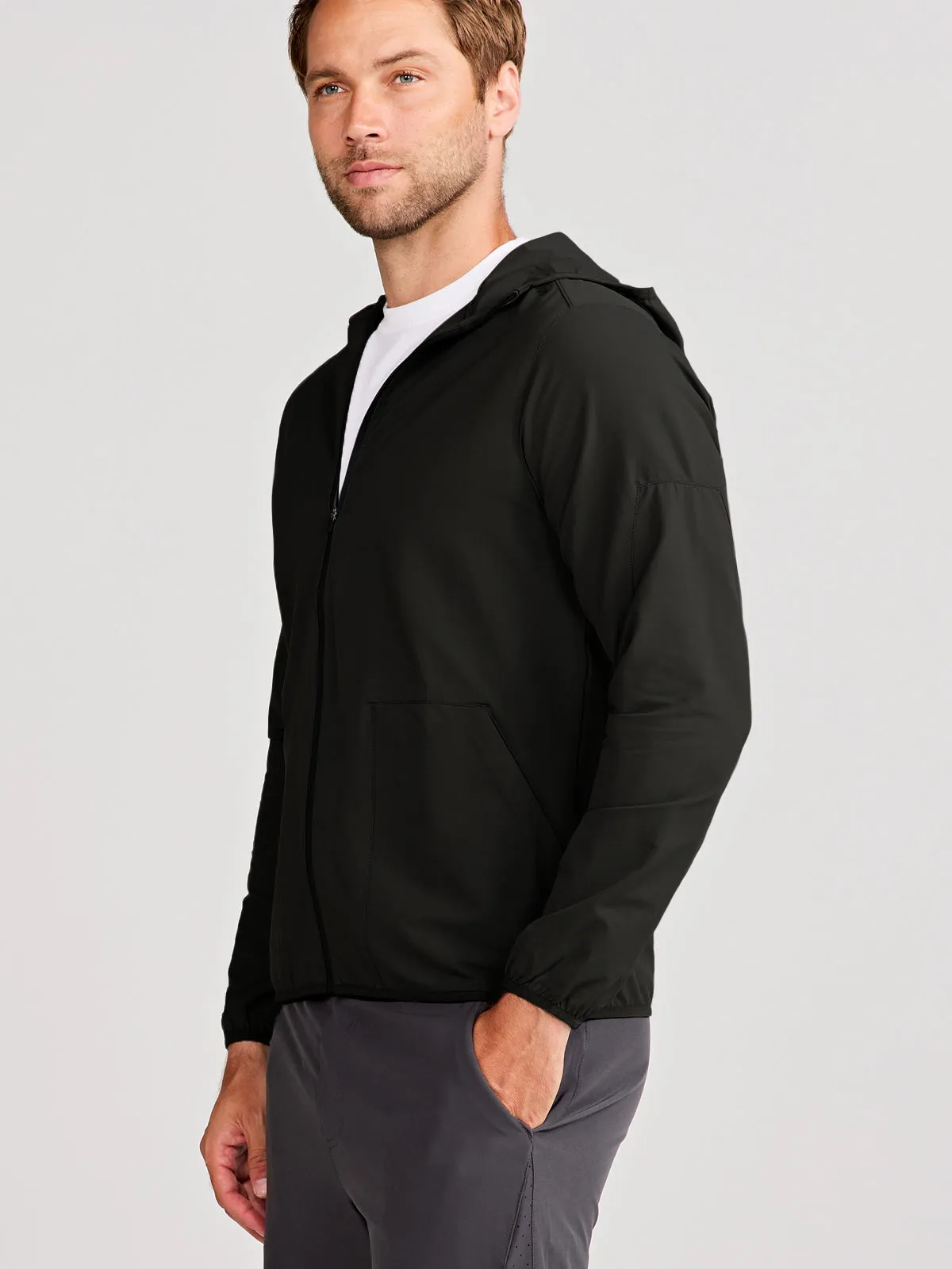 Swift Lightweight Hooded Windbreaker Jacket