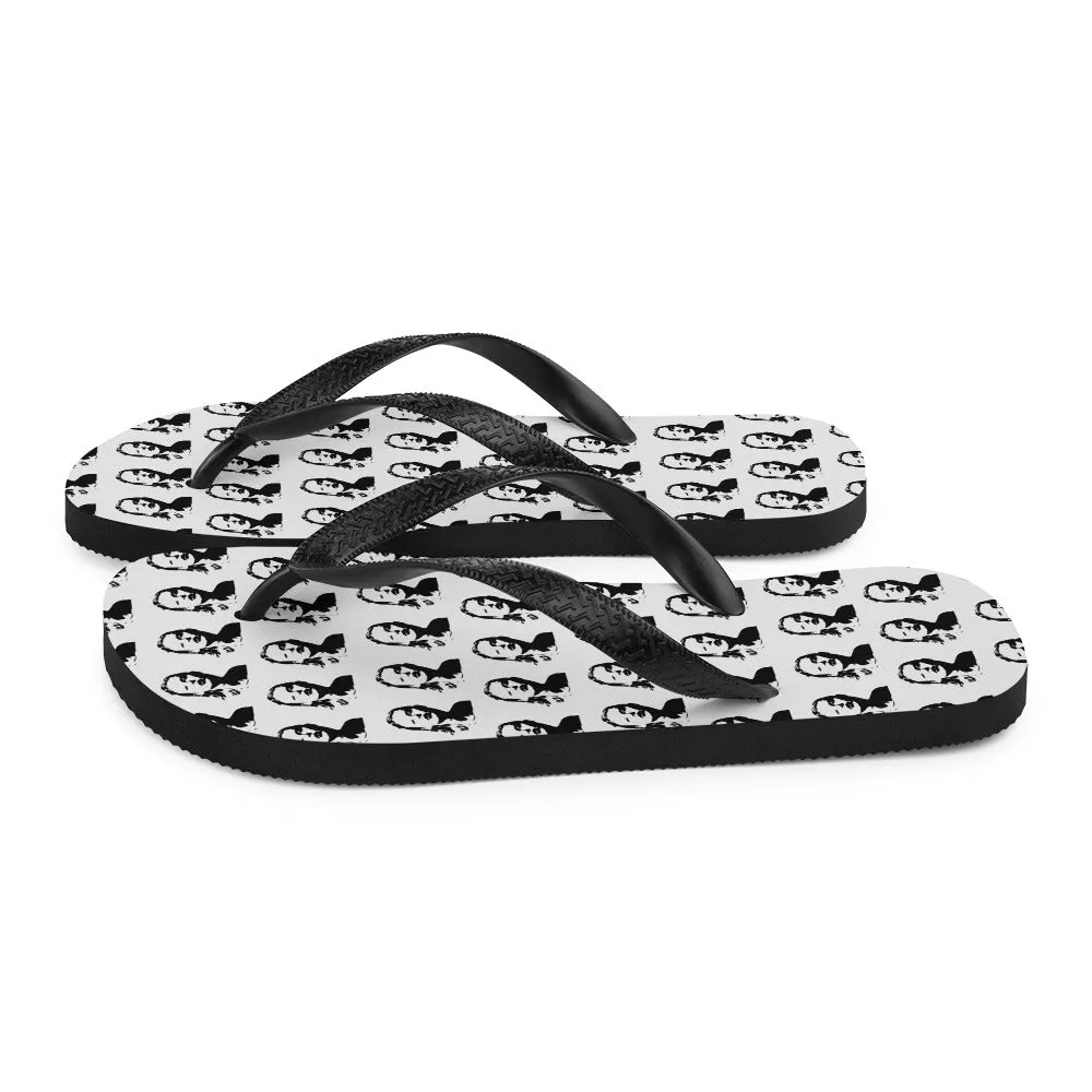 Swift Pattern Black - Inspired By Taylor Swift - Sustainably Made Flip-Flops