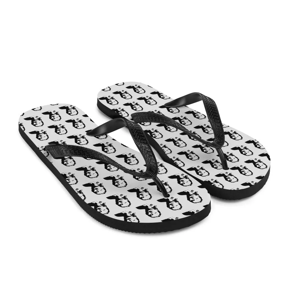 Swift Pattern Black - Inspired By Taylor Swift - Sustainably Made Flip-Flops
