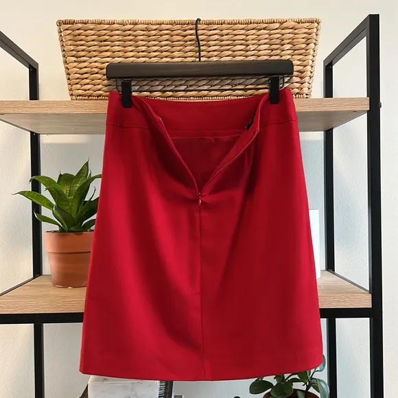 Talbots Wool Red Timeless A-line Skirt, 2