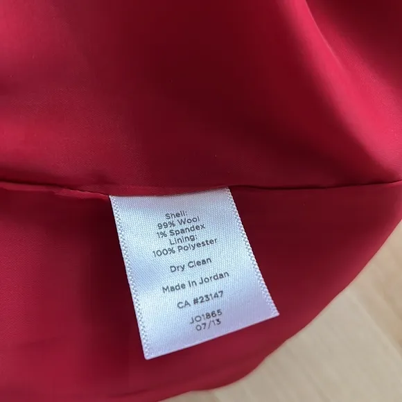 Talbots Wool Red Timeless A-line Skirt, 2