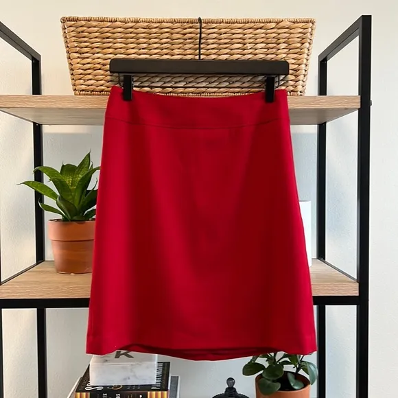 Talbots Wool Red Timeless A-line Skirt, 2