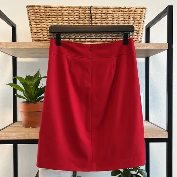 Talbots Wool Red Timeless A-line Skirt, 2