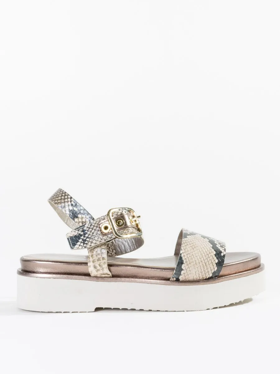 tall wedge sandal - dusty