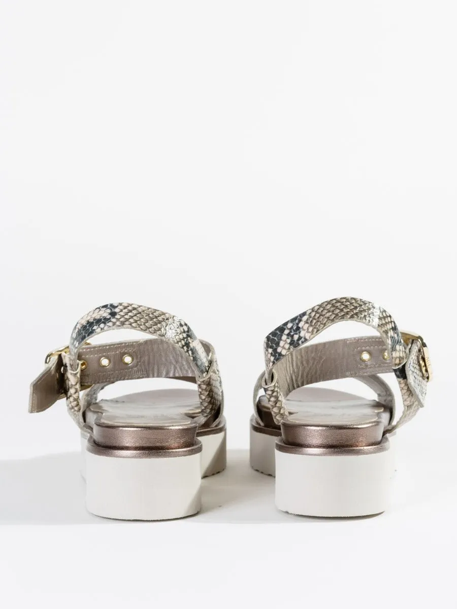 tall wedge sandal - dusty