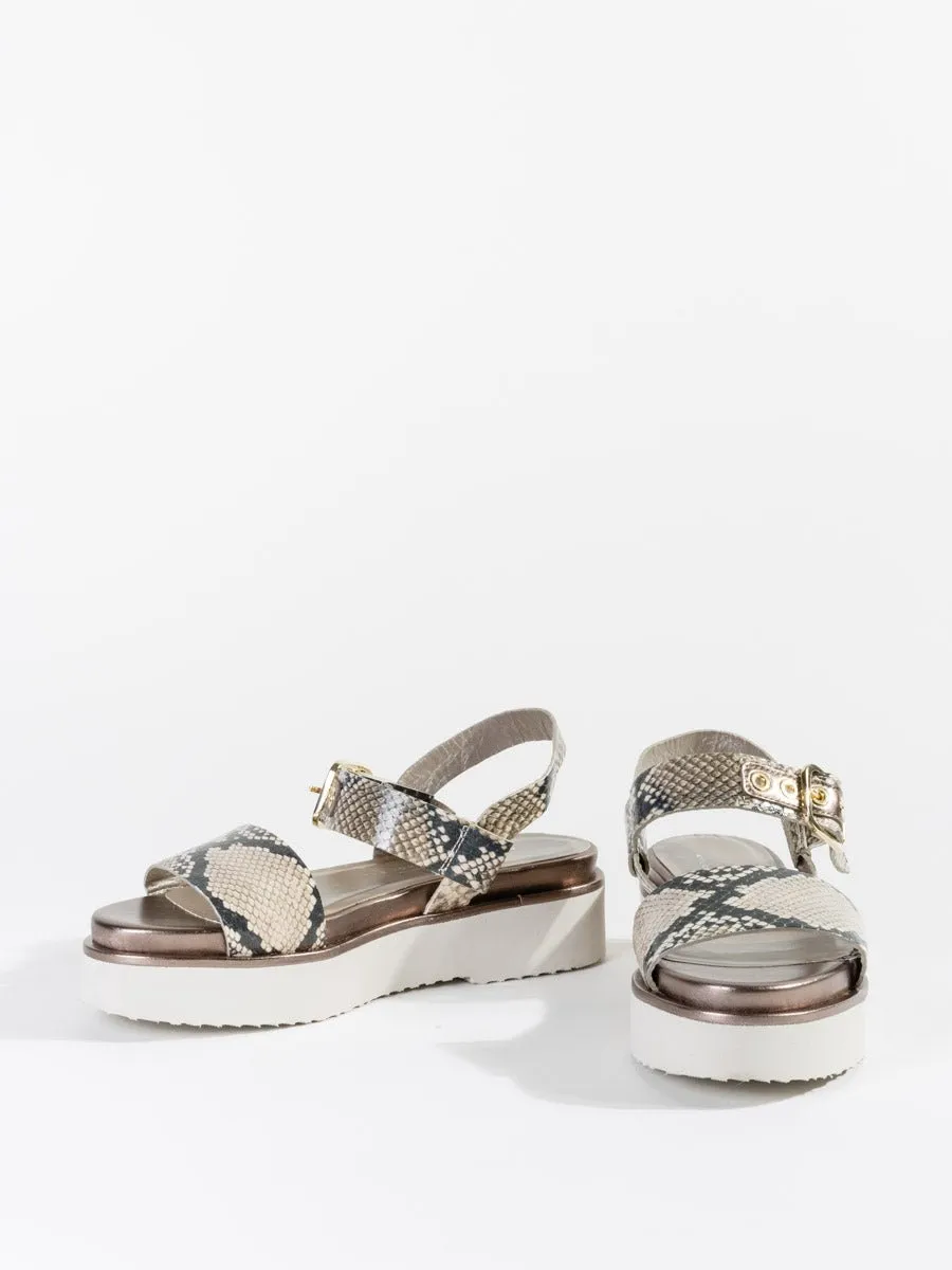 tall wedge sandal - dusty