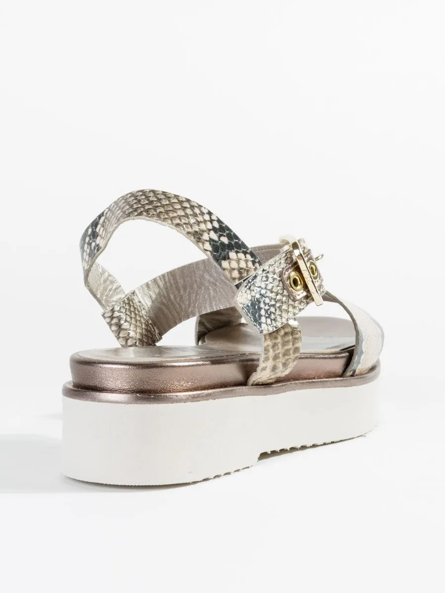 tall wedge sandal - dusty