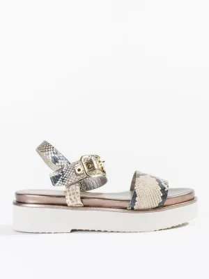 tall wedge sandal - dusty