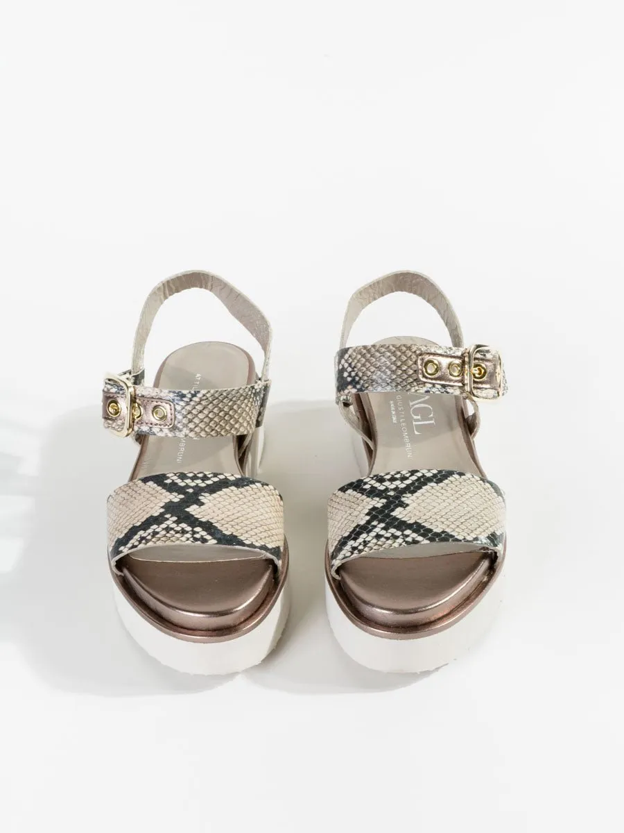 tall wedge sandal - dusty