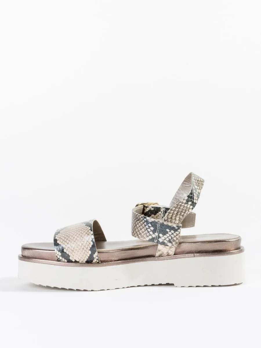 tall wedge sandal - dusty