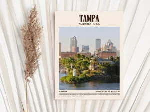 Tampa Vintage Wall Art, Florida, USA