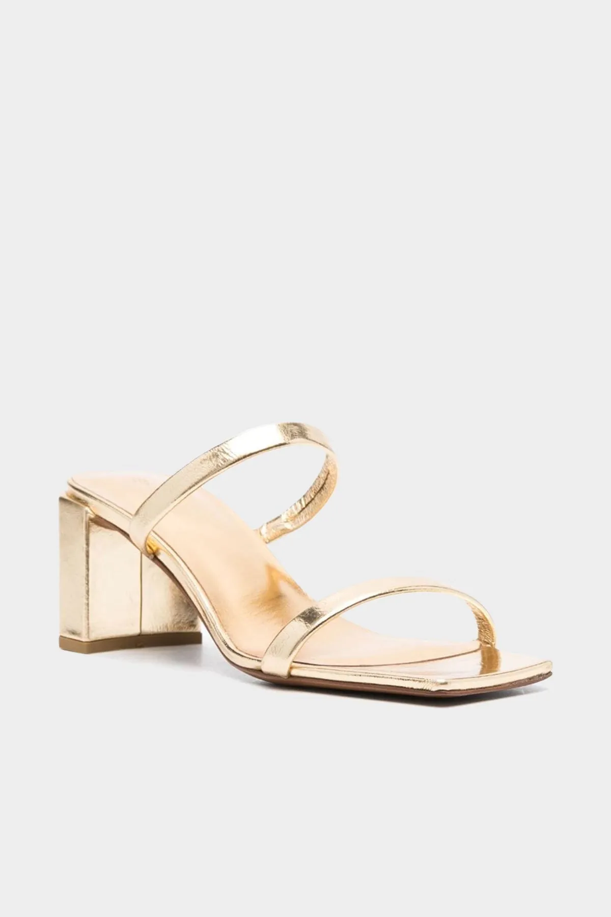 Tanya Parchment Metallic Leather