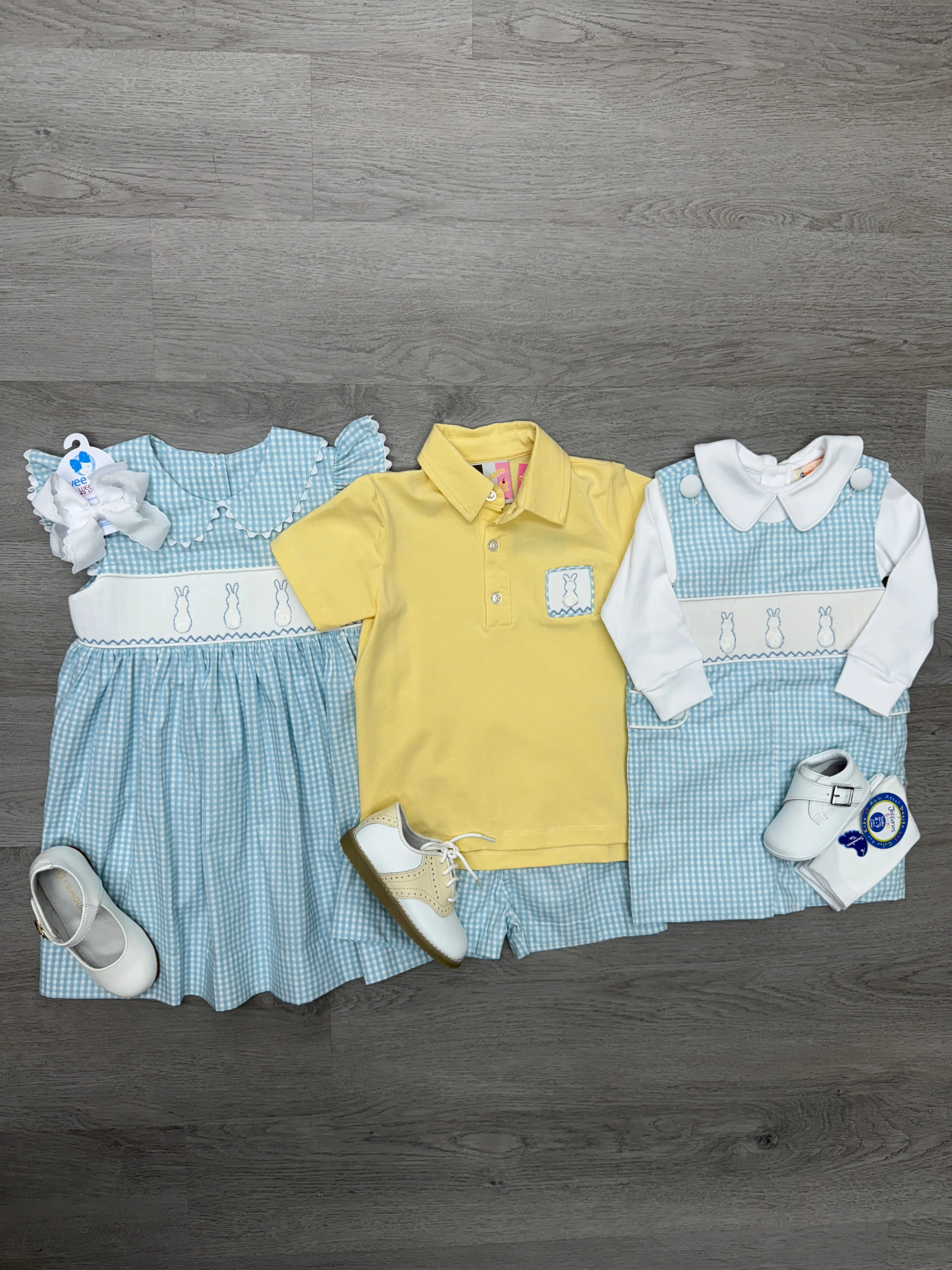 Teal Gingham Gabrielle Dress