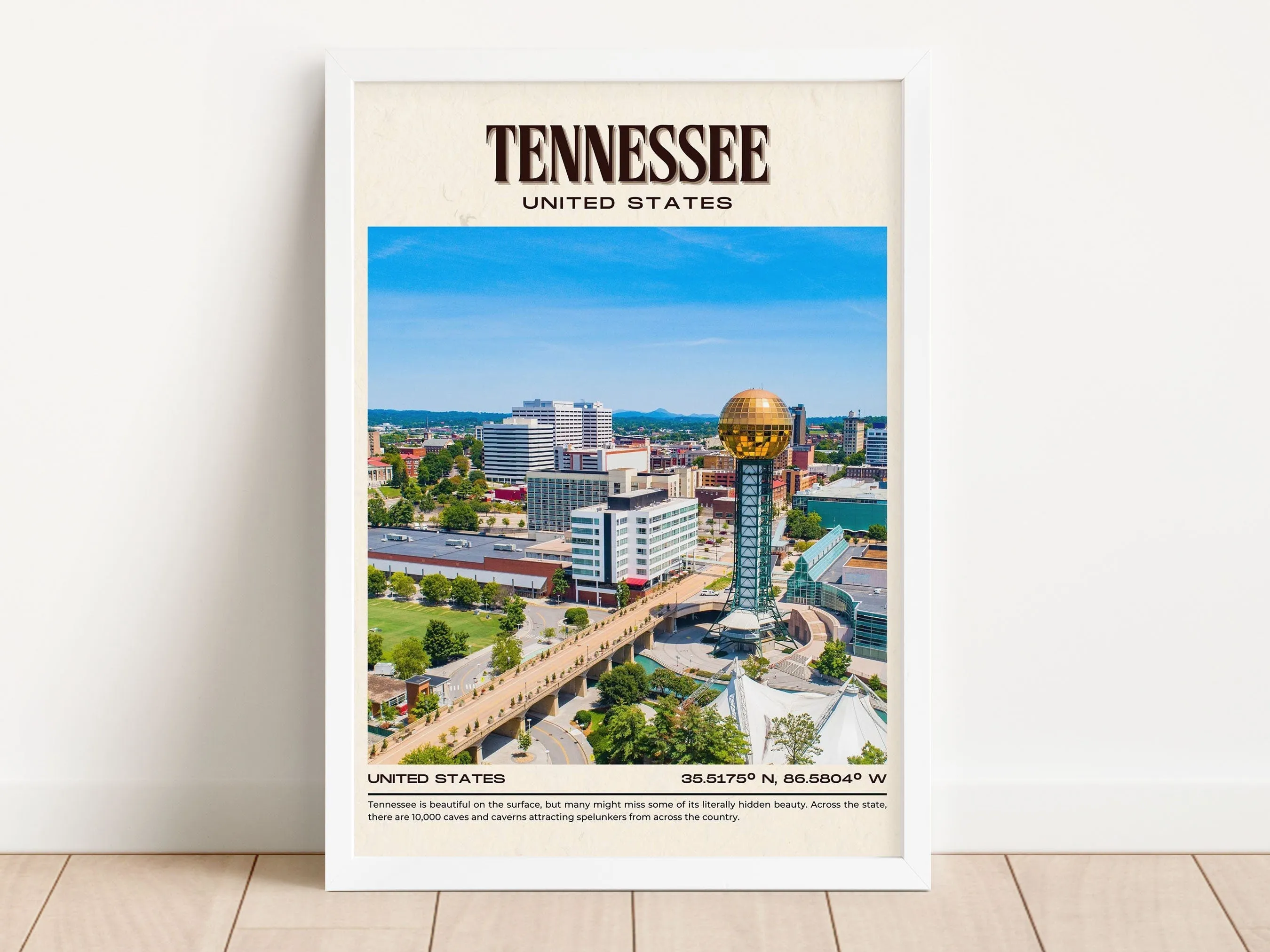 Tennessee Vintage Wall Art, USA