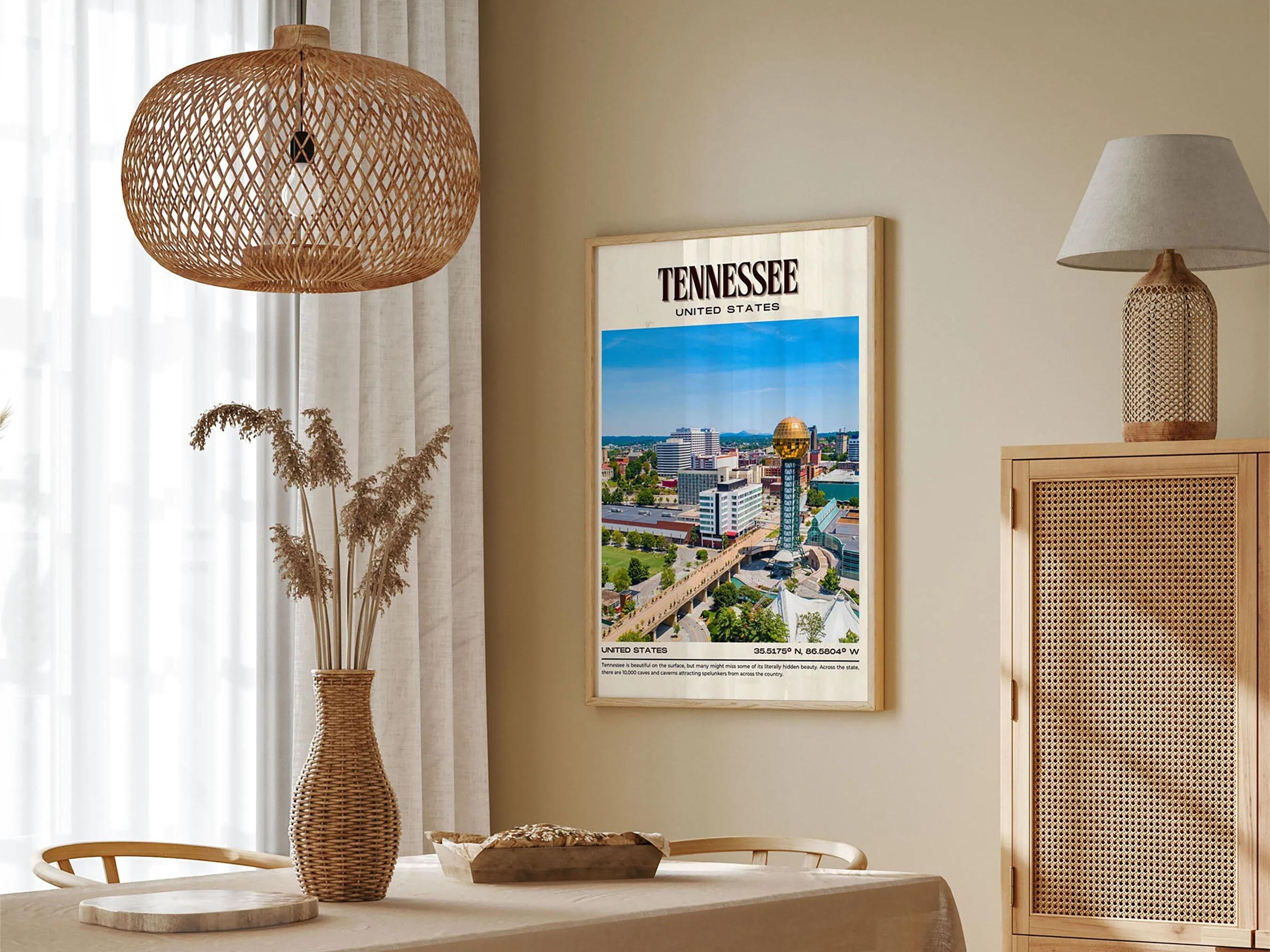 Tennessee Vintage Wall Art, USA