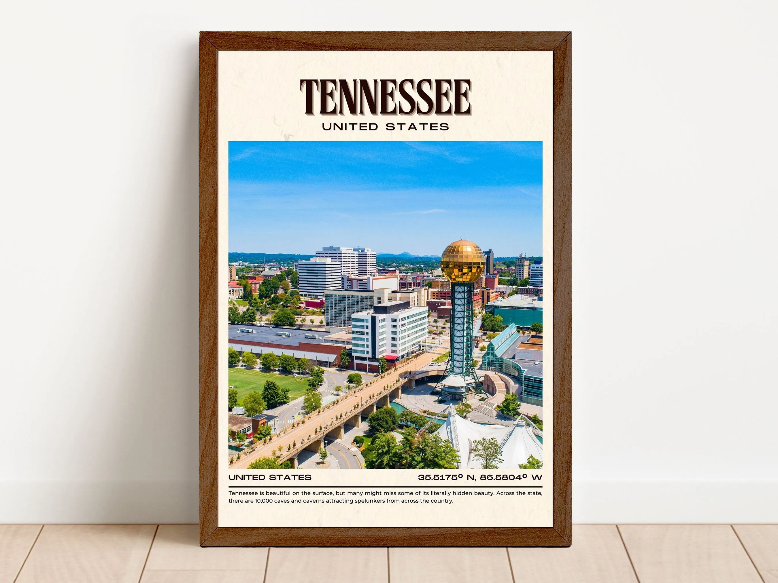 Tennessee Vintage Wall Art, USA
