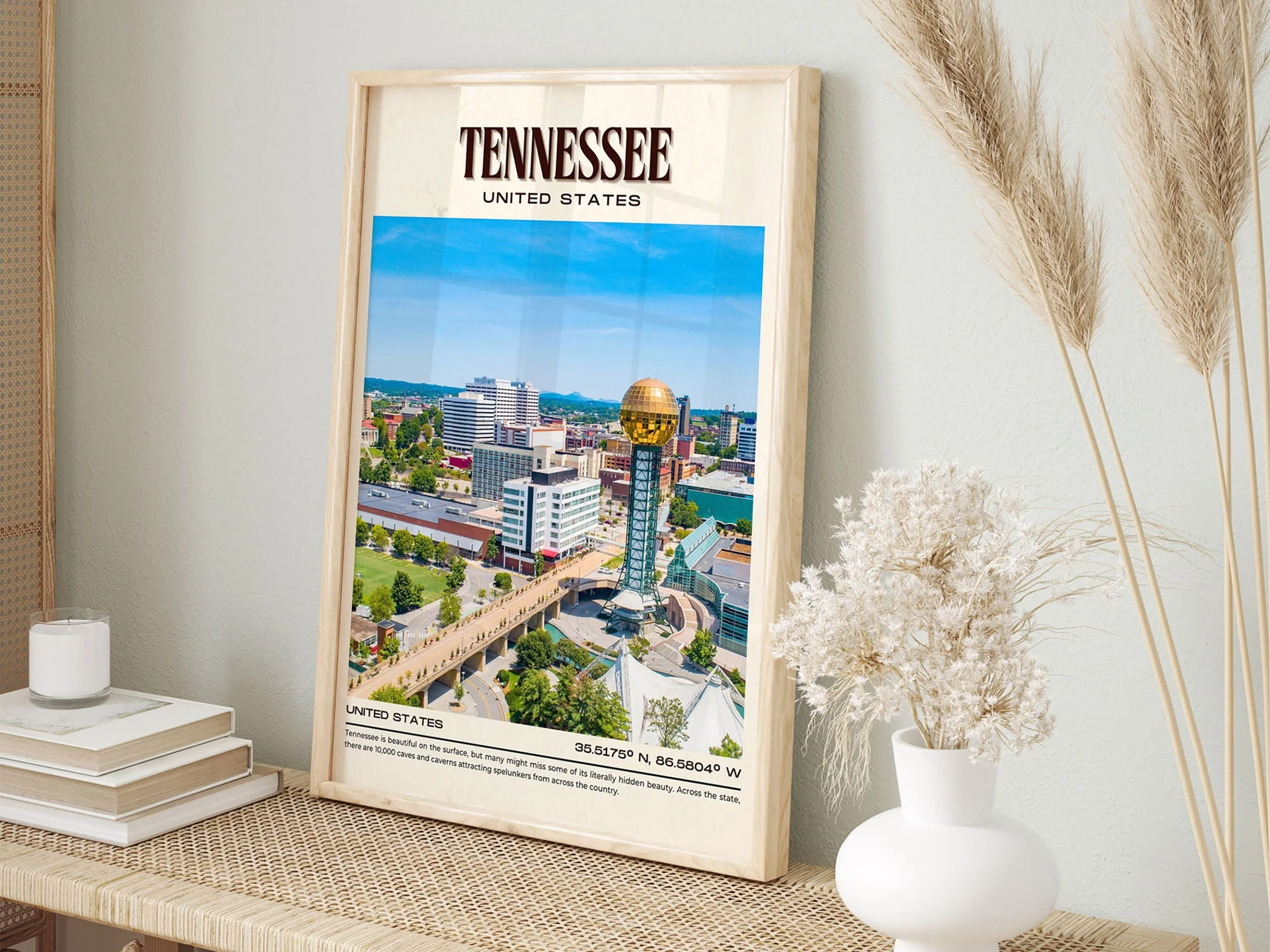 Tennessee Vintage Wall Art, USA