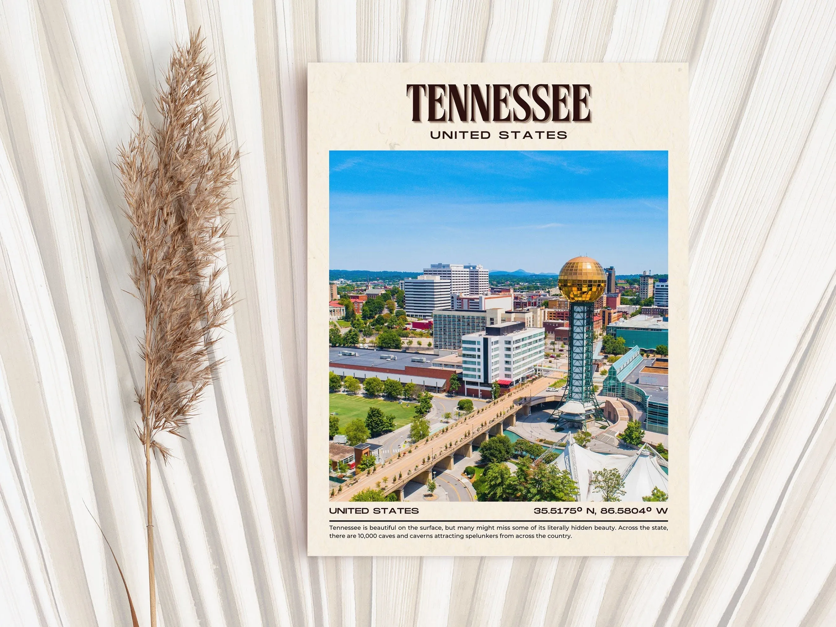 Tennessee Vintage Wall Art, USA