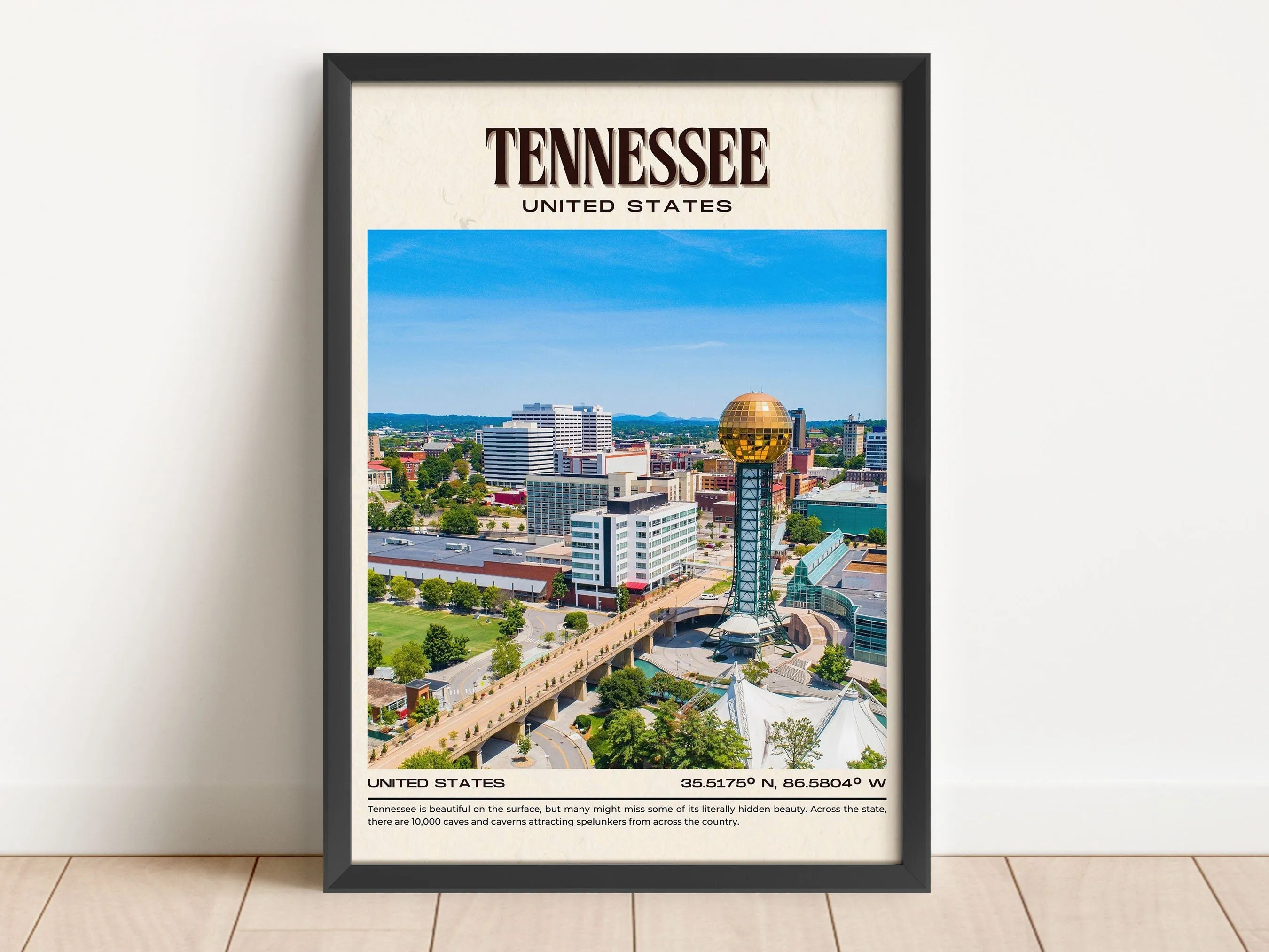 Tennessee Vintage Wall Art, USA