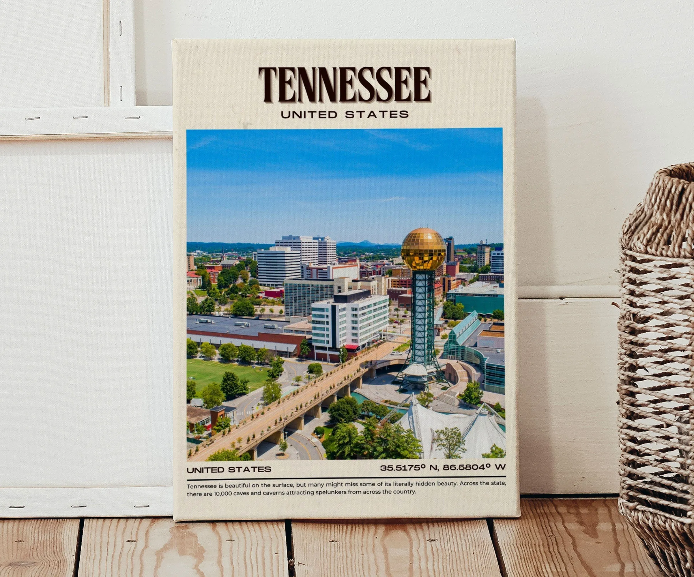 Tennessee Vintage Wall Art, USA