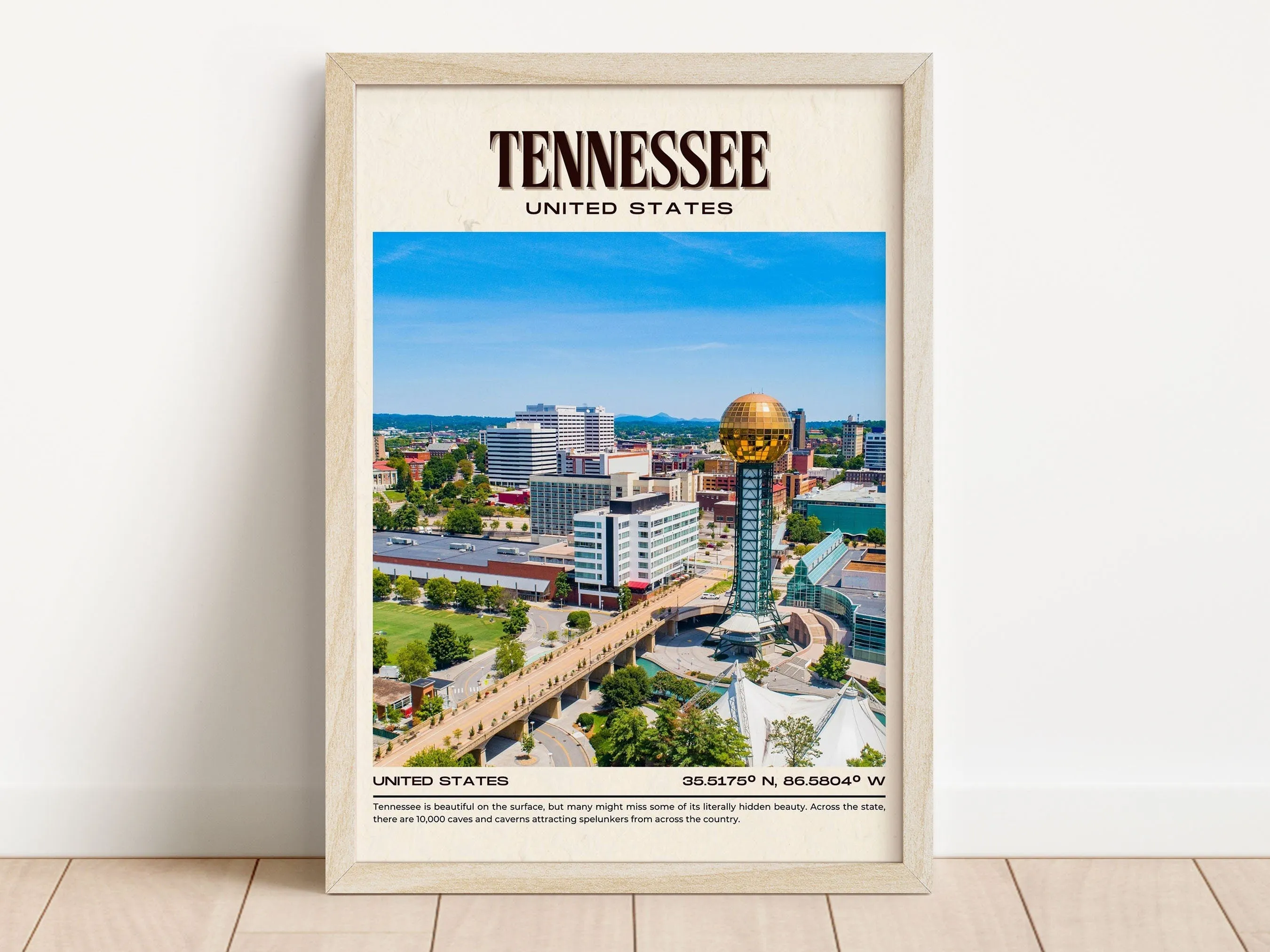 Tennessee Vintage Wall Art, USA