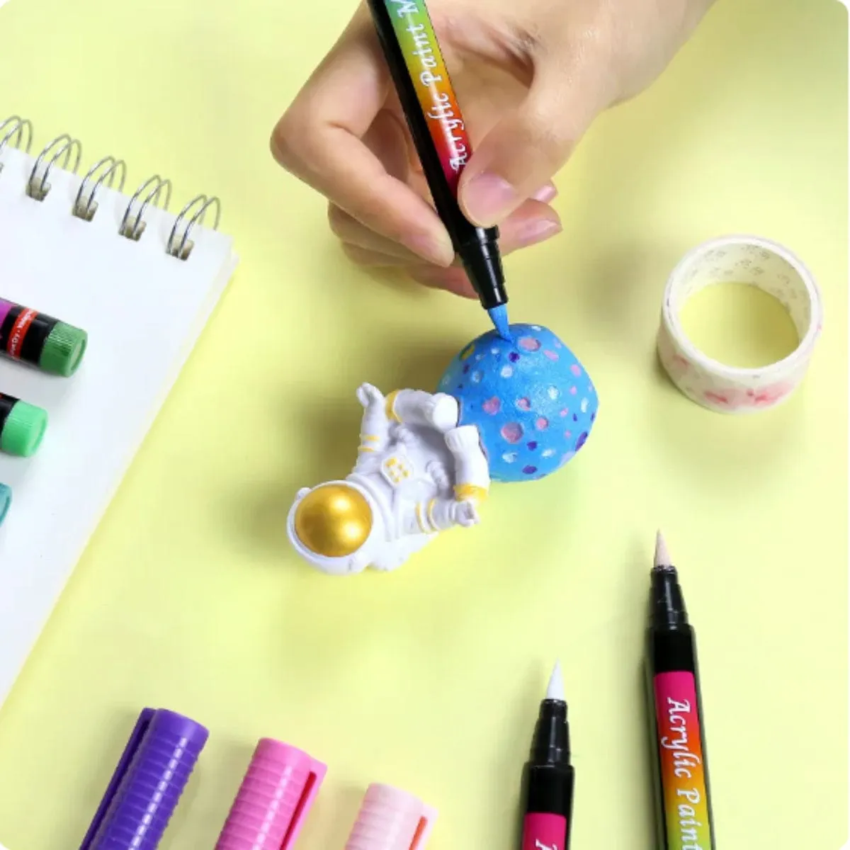 The Art Journey Brush Tip 24 Color Acrylic Paint Marker ART017