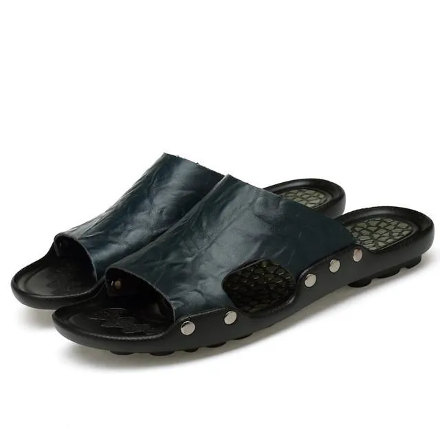 The hot british genuine cow leather sandals