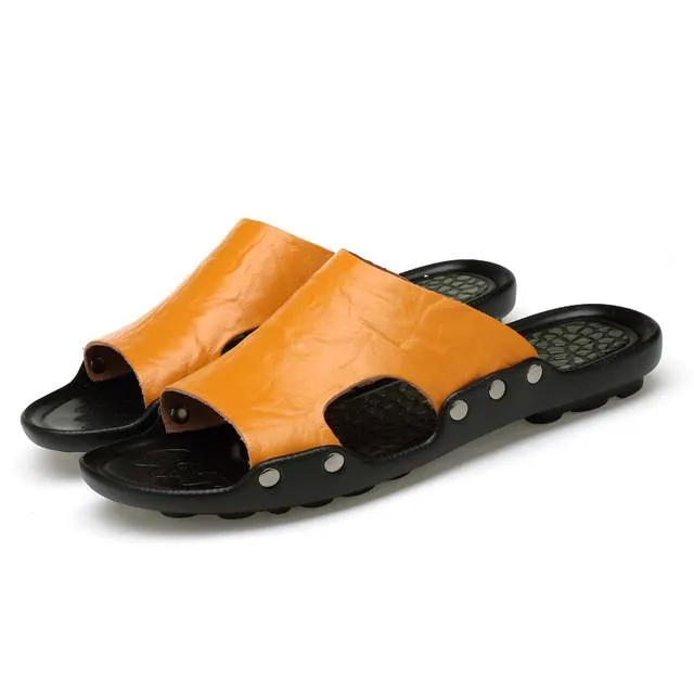 The hot british genuine cow leather sandals