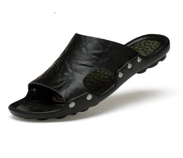 The hot british genuine cow leather sandals