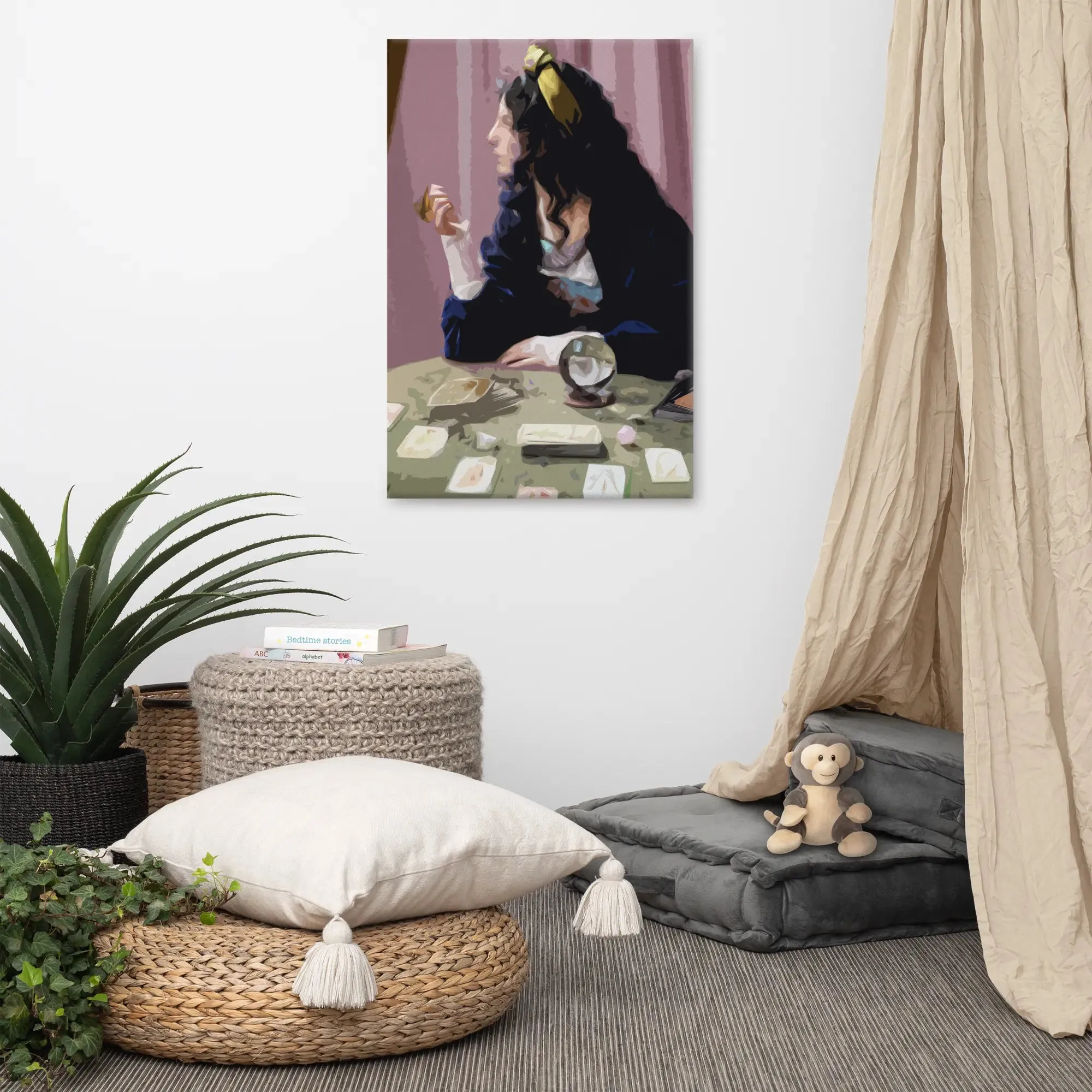 The Mystic's Gaze – Gypsy Tarot Reader Canvas Print